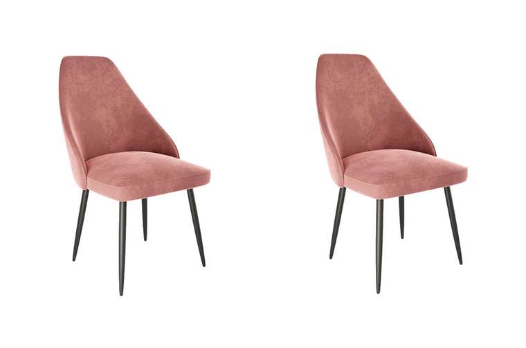 Набор из двух стульев Милан розового цвета 