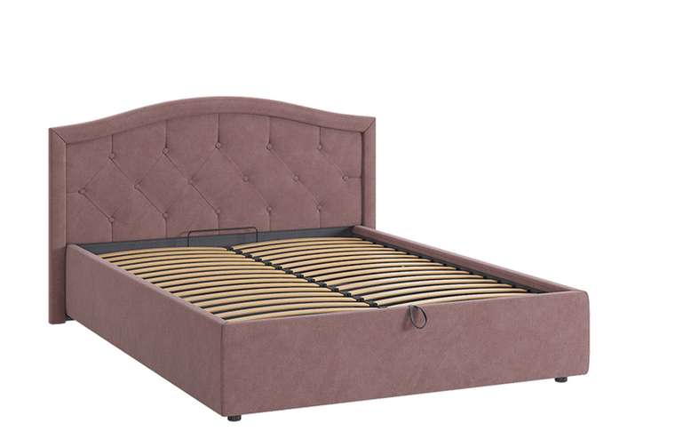 Кровать Верона 2 140х200 пурпурного цвета с подъемным механизмом 