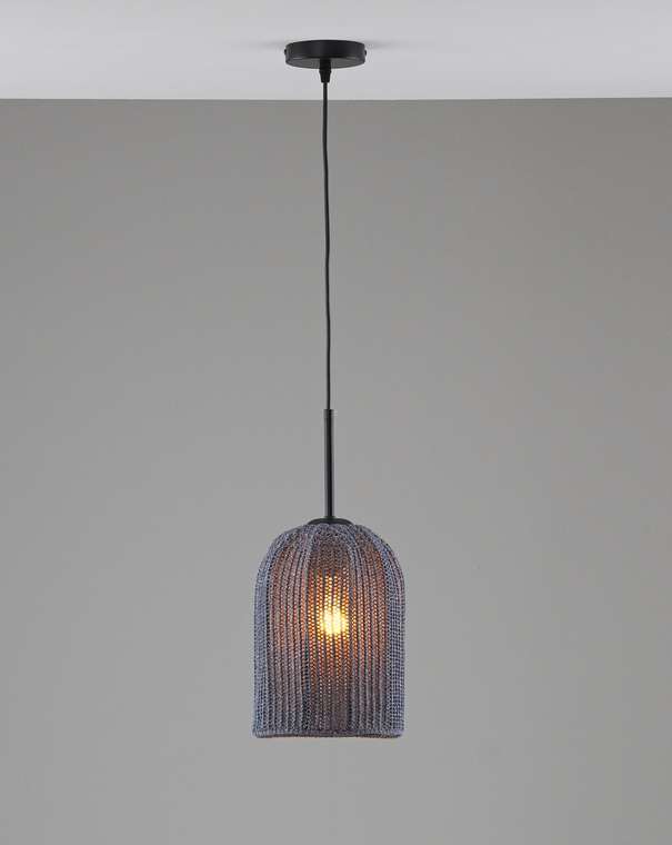 Светильник подвесной Yarn V11880-1P черно-синего цвета