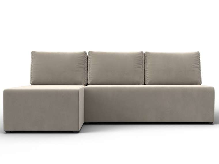 Угловой диван-кровать Поло бежевого цвета левый угол