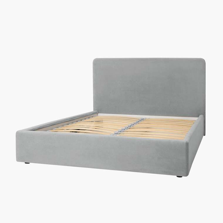 Кровать Cozy 140х200 серого цвета с подъёмным механизмом