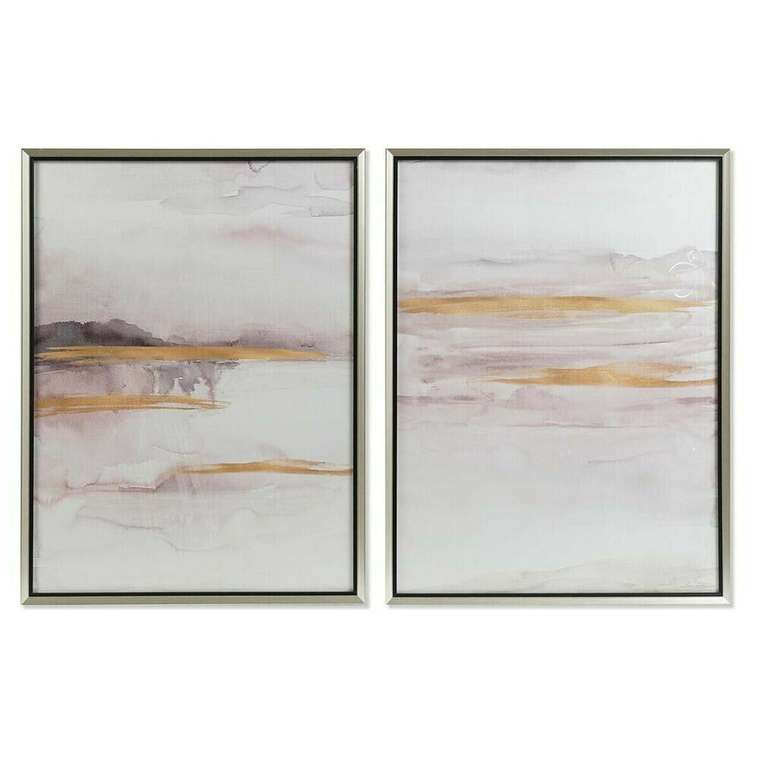 Картина 60 x 3,5 x 80 cm Абстракция город (2 штук)