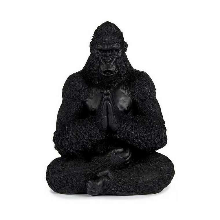 Декоративная фигура Горилла Yoga Чёрный 16 x 28 x 22 cm (4 штук)
