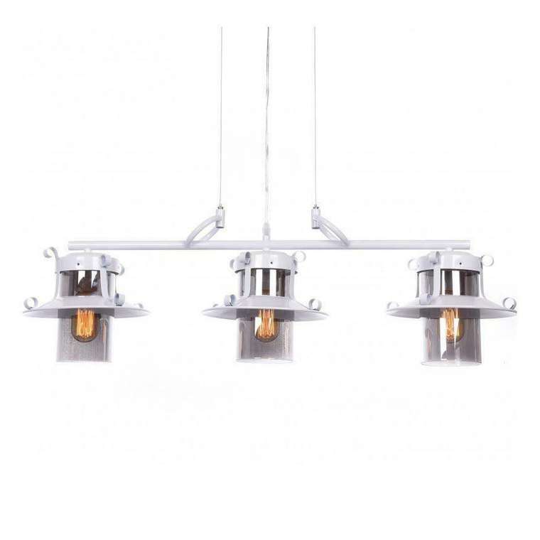 Подвесной светильник Capri LDP 11327B-3 PR WT (стекло, цвет дымчатый)