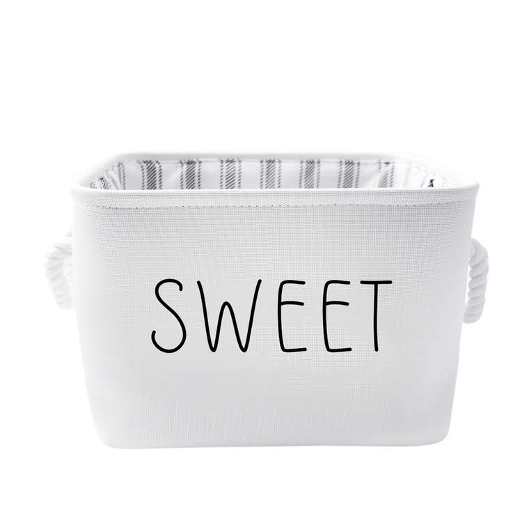Корзина для хранения Sweet 19 белого цвета