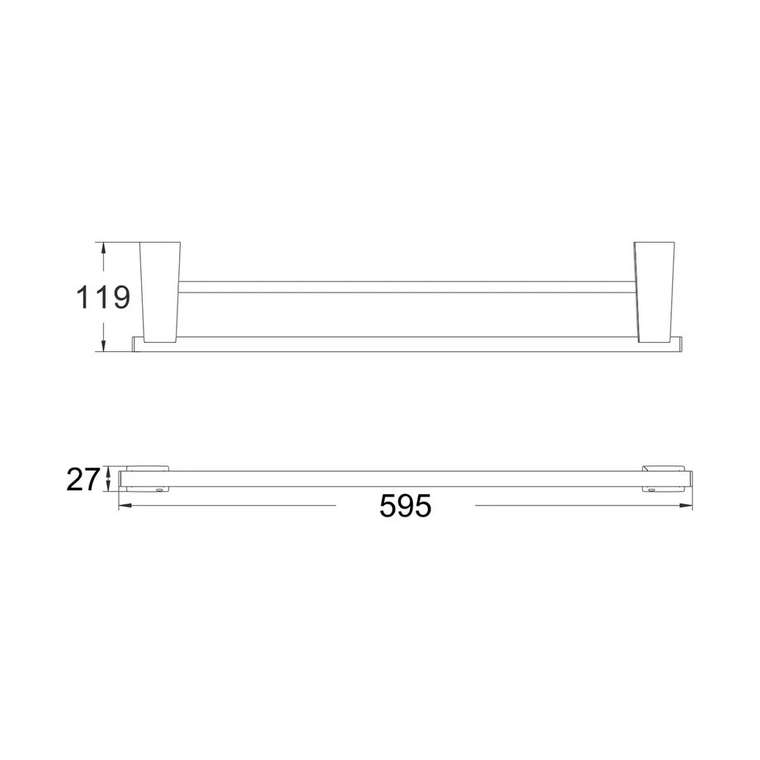 Полотенцедержатель двойной Shevanik SG5727C, белый