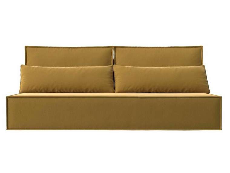 Прямой диван-кровать Фабио желтого цвета