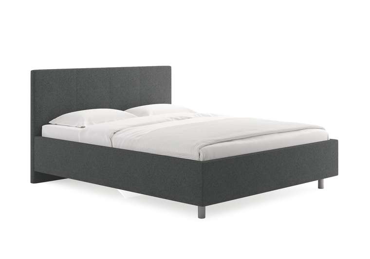 Кровать Prato 180х200 серого цвета без основания и подъемного механизма