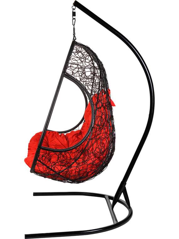 Двойное подвесное кресло Primavera черно-красного цвета
