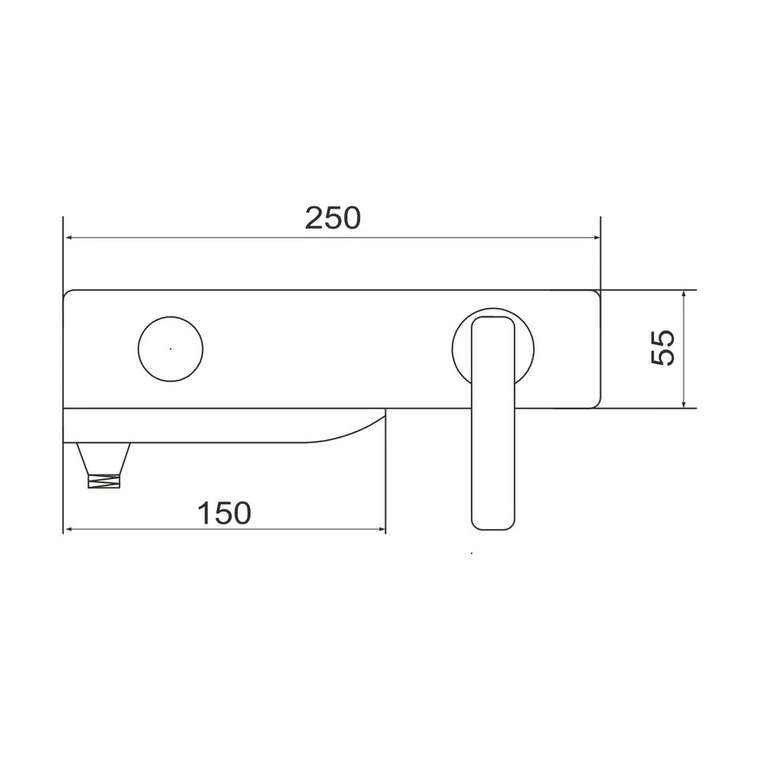 Смеситель для ванны Rose R2702, хром