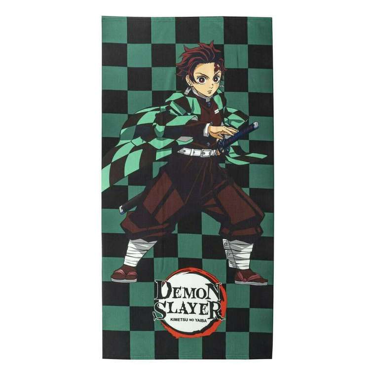 Шторы и карнизы Пляжное полотенце Demon Slayer Зеленый 100 % полиэстер 70 x 140 см