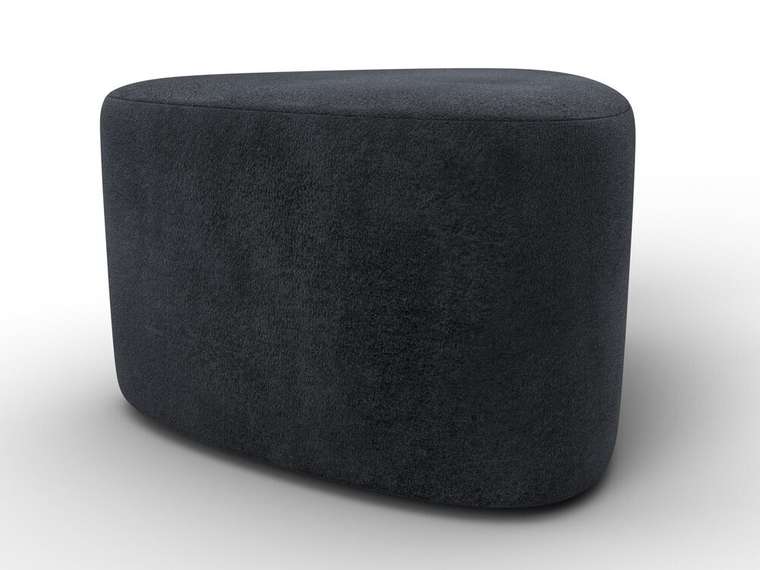 Пуф 004 в обивке из велюра темно-серого цвета