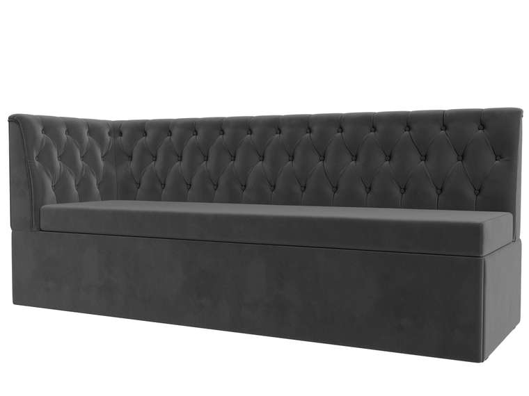 Диван-кровать Маркиз серого цвета с углом слева