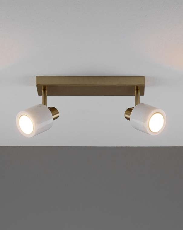 Спот Malet V11827-2C бело-золотого цвета