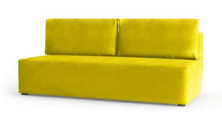 Прямой диван-кровать Кубо желтого цвета