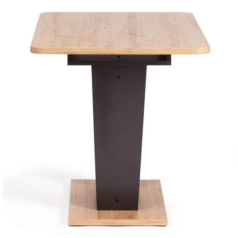 Раздвижной обеденный стол Fox бежево-черного цвета