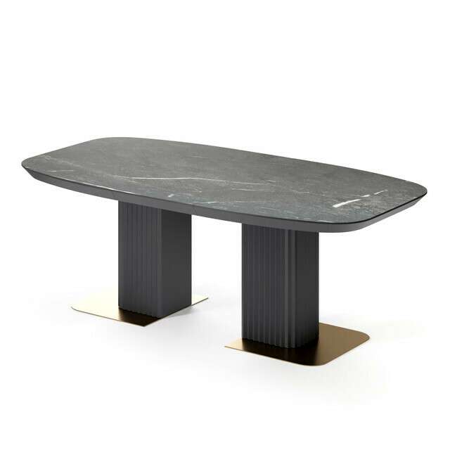 Раздвижной обеденный стол Гиртаб S черного цвета