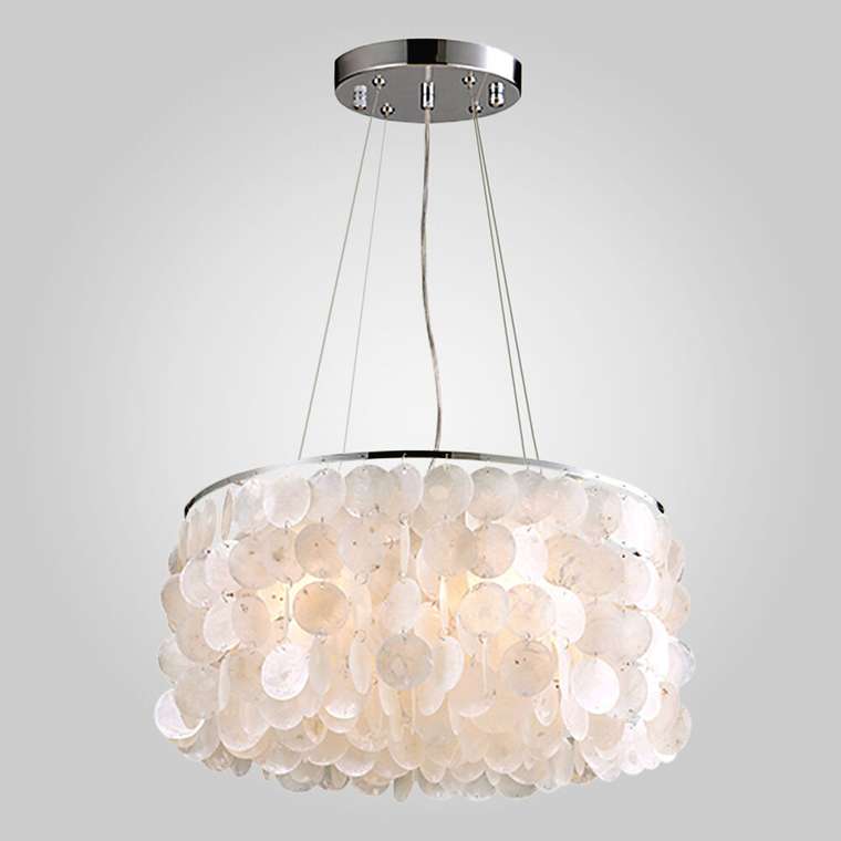 Подвесной светильник с перламутром 60005/4 хром Sandra