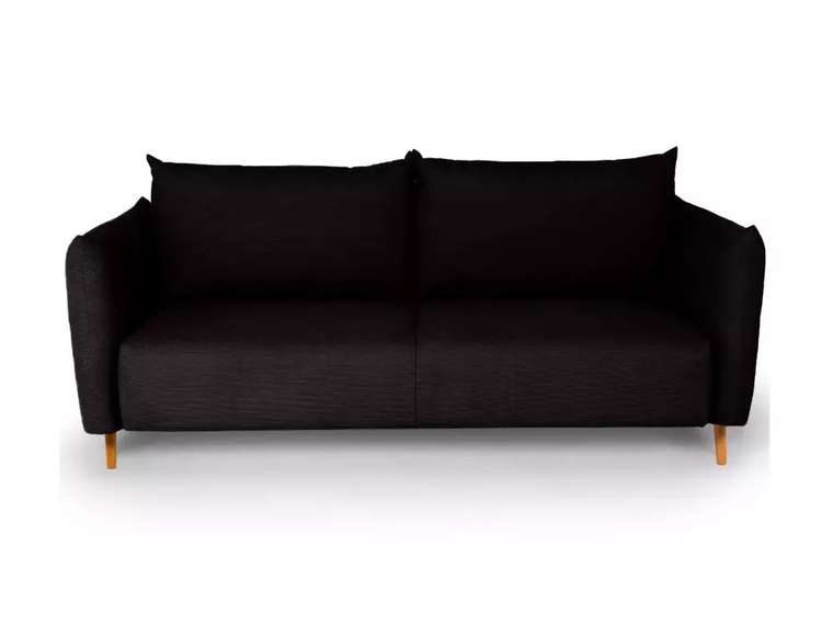 Диван-кровать Menfi черного цвета с бежевыми ножками