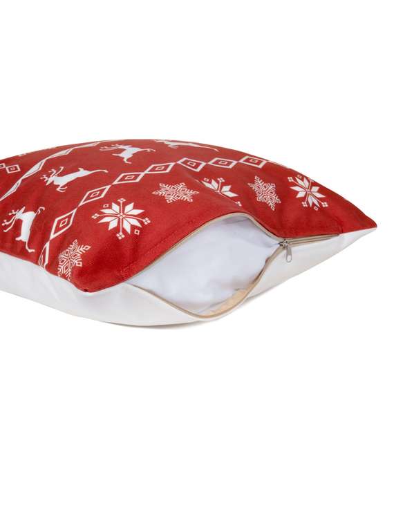 Декоративная подушка Santa 45х45 красного цвета
