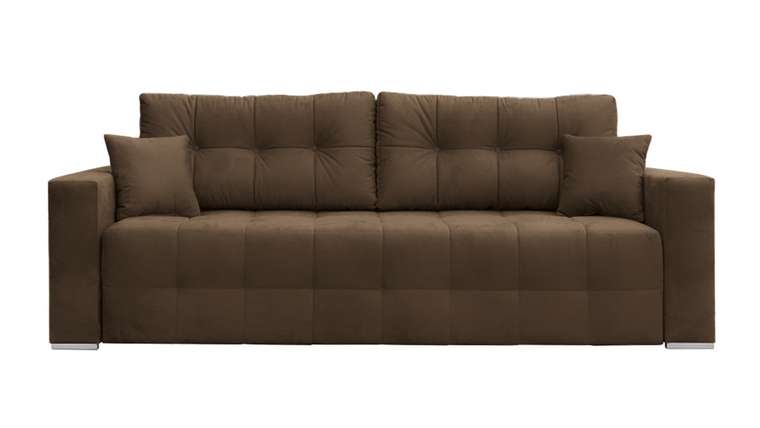 Прямой диван-кровать Денвер Лайт коричневого цвета