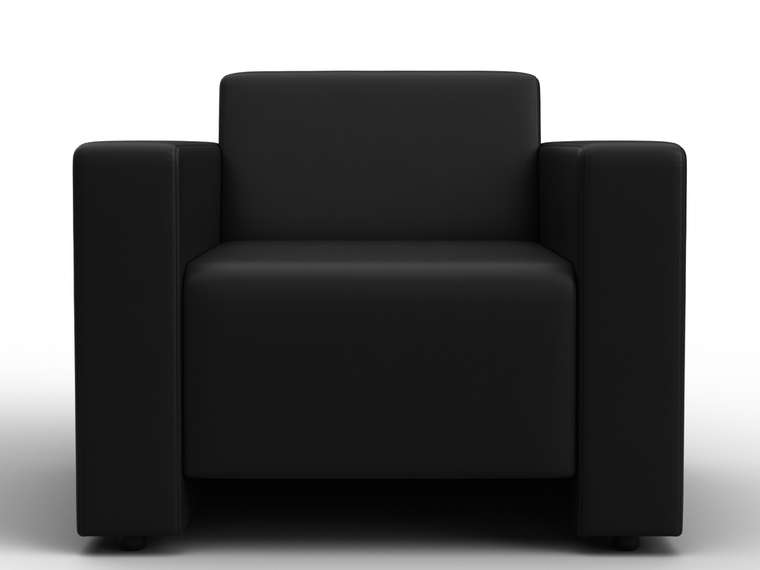 Кресло Лига-093 черного цвета (экокожа)