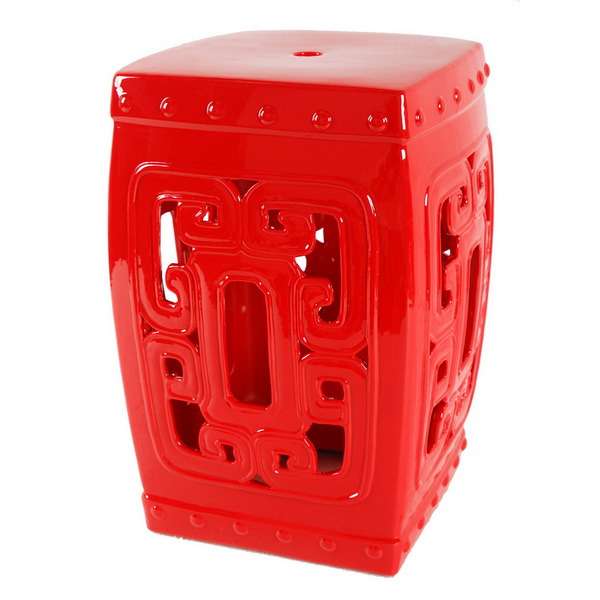  Керамический столик-табурет Oriental Stool Red