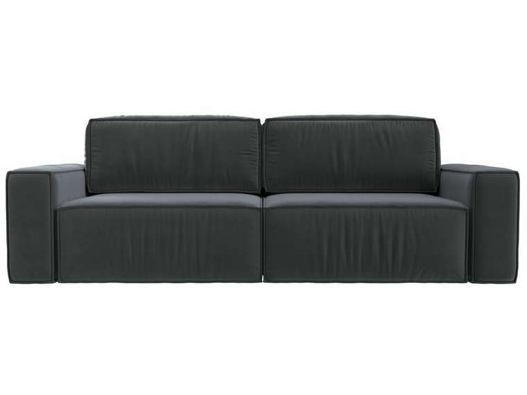 Прямой диван-кровать Прага классик серого цвета