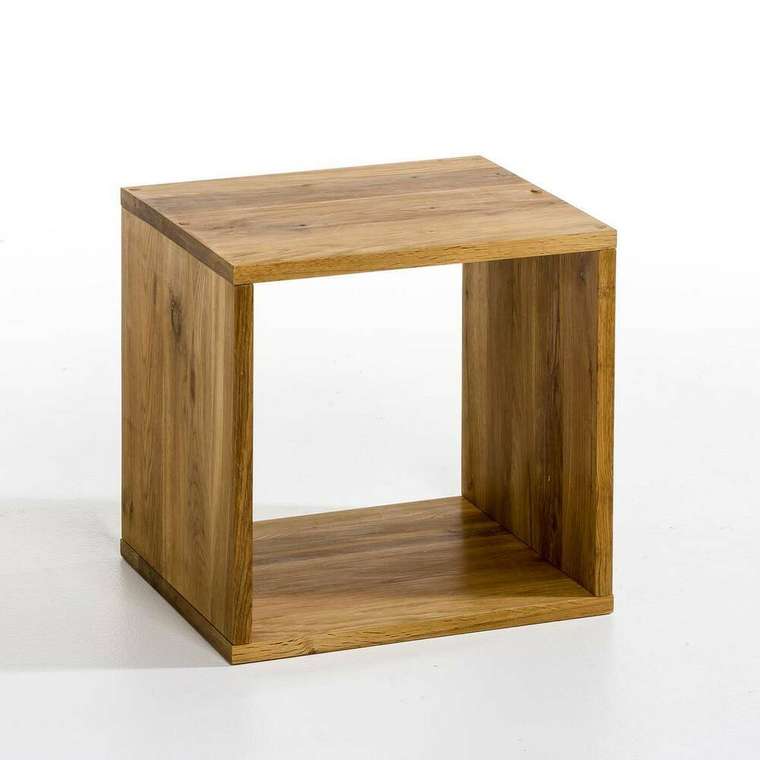 Полка-куб из дуба Box M бежевого цвета