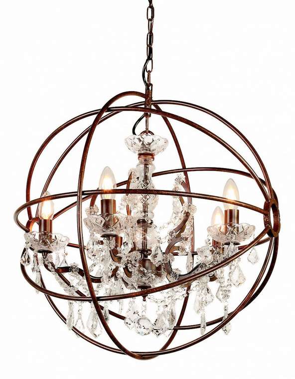 Подвесная люстра Foucault's Orb Crystal с подвесками из стекла