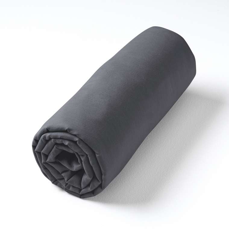 Натяжная простыня из хлопковой вуали Gypse 160x200 черного цвета