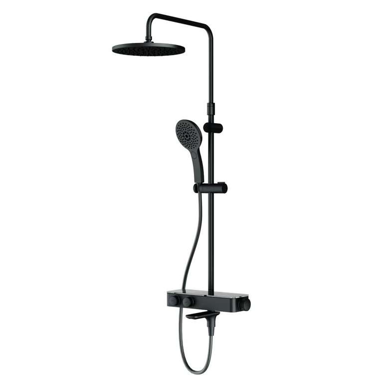 Душевая система AM.PM Inspire 2.0 F0750A400 черного цвета с тропическим душем