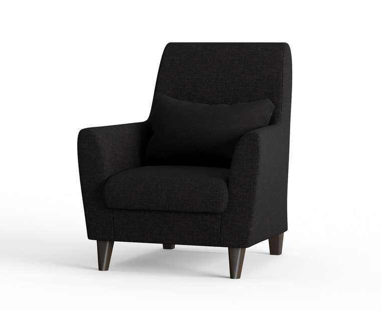 Кресло из рогожки Кастилия черного цвета