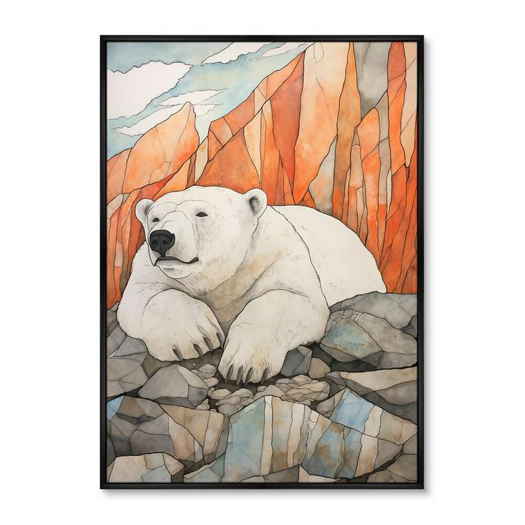 Репродукция картины Polar bears, No 2, 2024г.