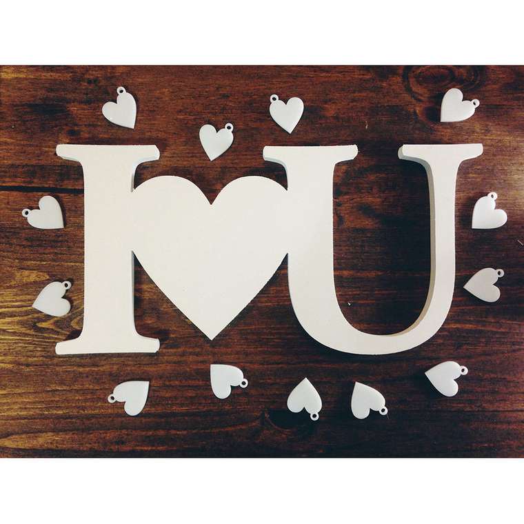 Буквы "I love U"