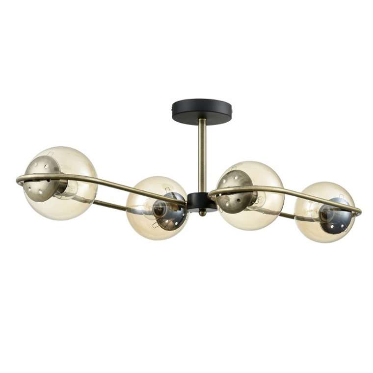 Потолочная люстра на штанге Lumion Erena 8062/4C черный/тонированный металл/стекло E27 4*60W 220V