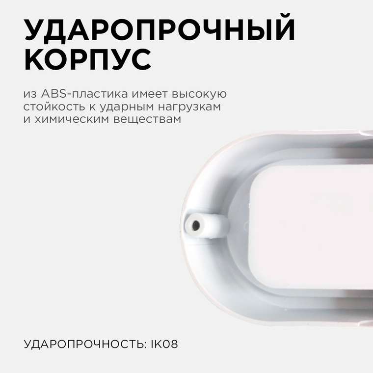 Настенно-потолочный светильник 28-03 (пластик, цвет белый)