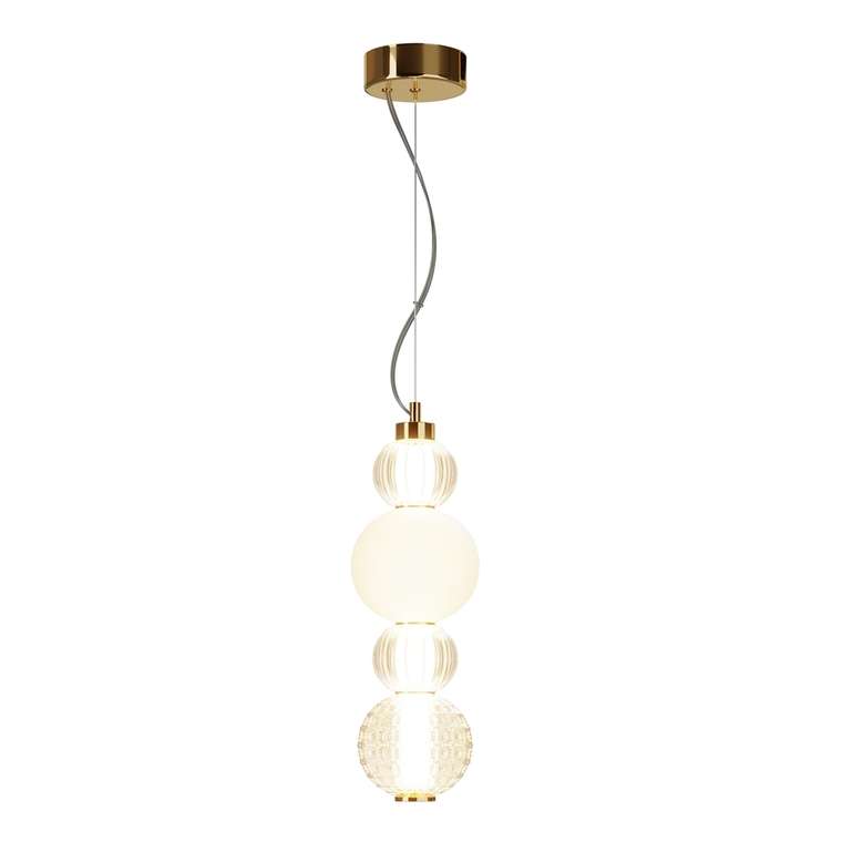 Подвесной светильник Collar Pendant бело-золотого цвета
