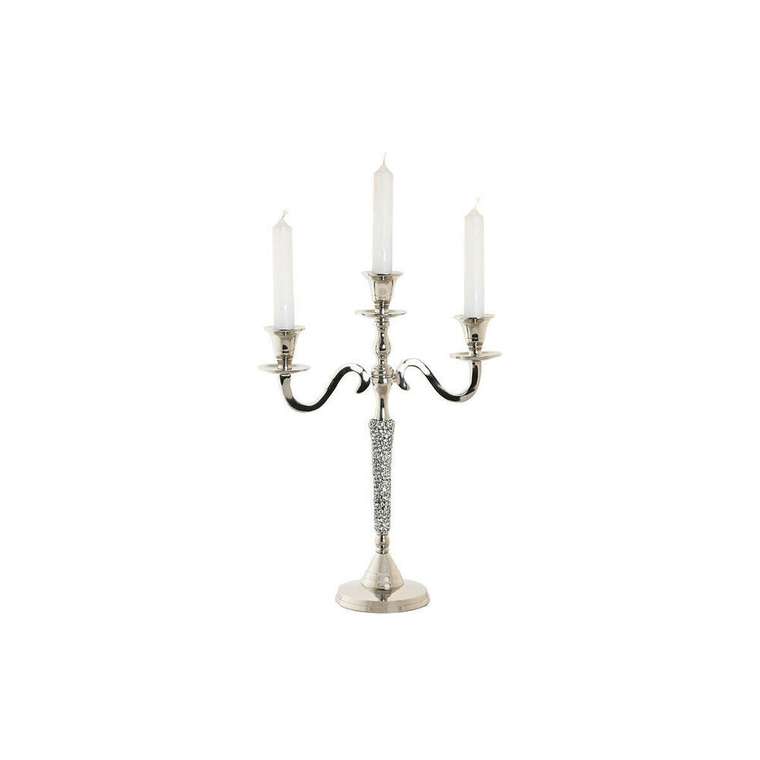 Канделябр DKD Home Decor 26 x 10 x 35 cm Серебристый Алюминий