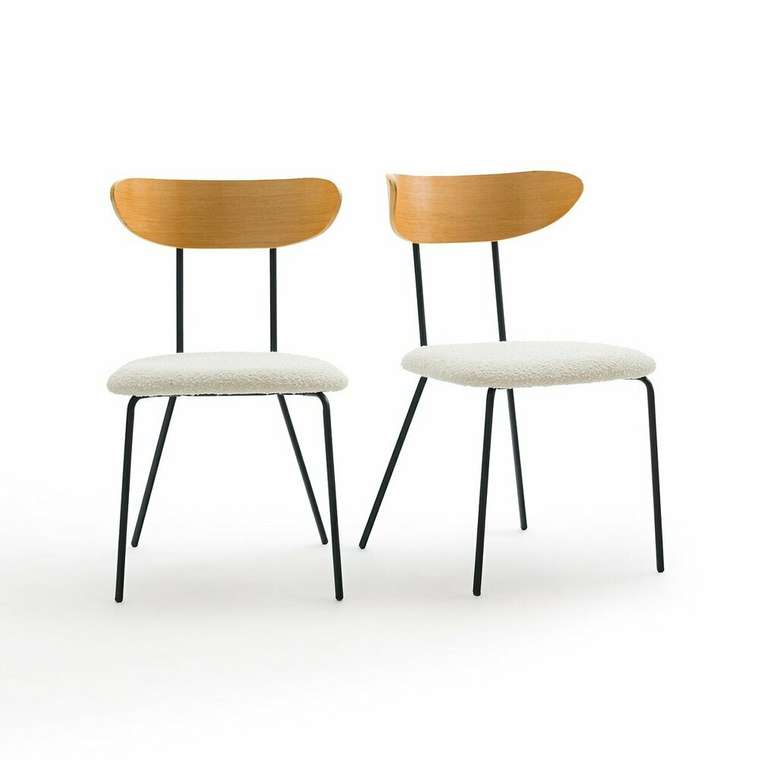 Комплект из двух стульев из малой пряжи Brooklyn бежевого цвета