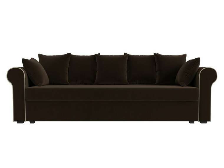 Прямой диван-кровать Рейн коричневого цвета