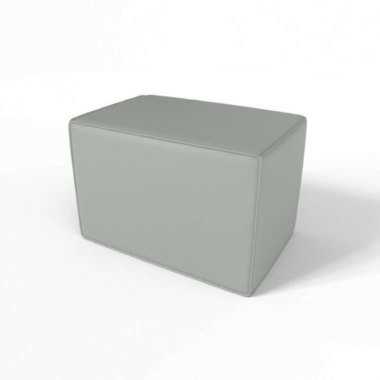 Банкетка Куб 60 серого цвета (экокожа)