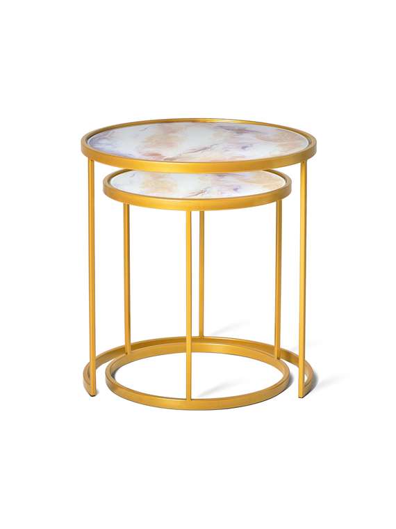 Набор из двух кофейных столиков KraiZ золотого цвета