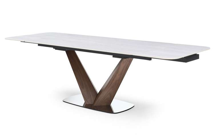 Раскладной обеденный стол Veronica серого цвета