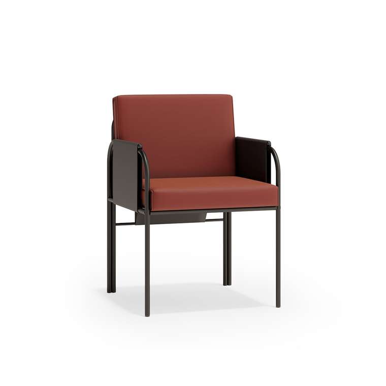 Кресло обеденное Нара терракотово-черного цета