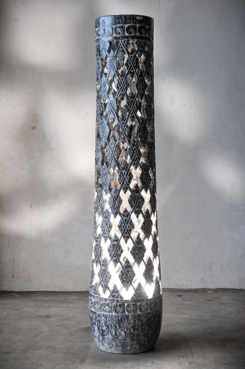 Светильник колонна из ствола пальмы WOODSTONEBALI