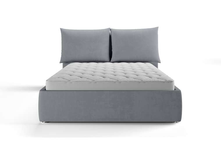 Кровать Адель 160х200 серого цвета с подъемным механизмом