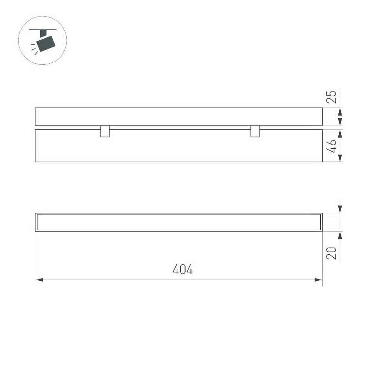 Трековый магнитный светильник Arlight MAG-FLAT-FOLD-25-S400-12W Warm3000 050071