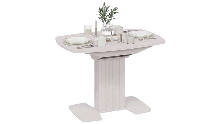 Стол обеденный раздвижной Хилтон бежевого цвета