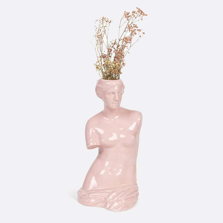 Ваза для цветов Venus розового цвета